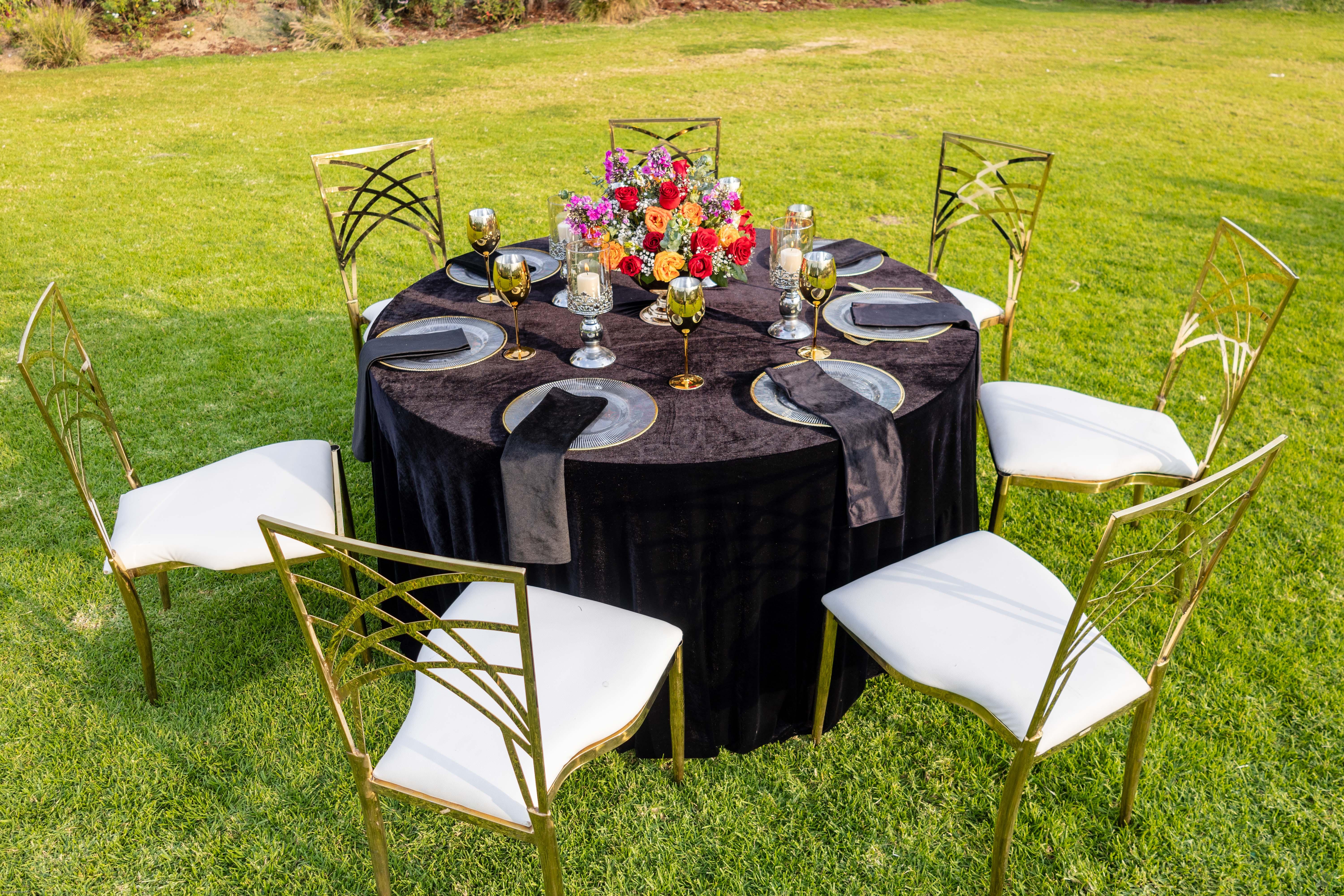 Elegant Black & Gold Garden Affair
