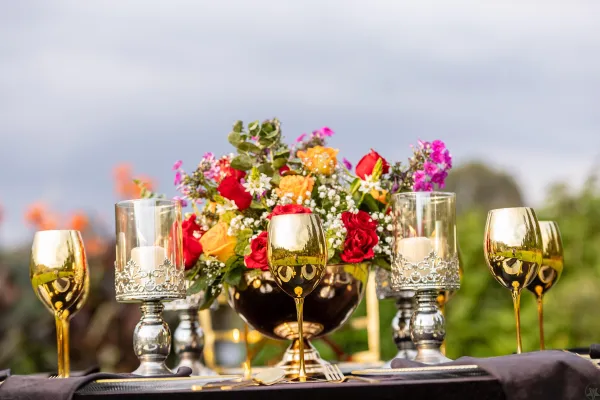 Golden Glamour & Bold Blooms