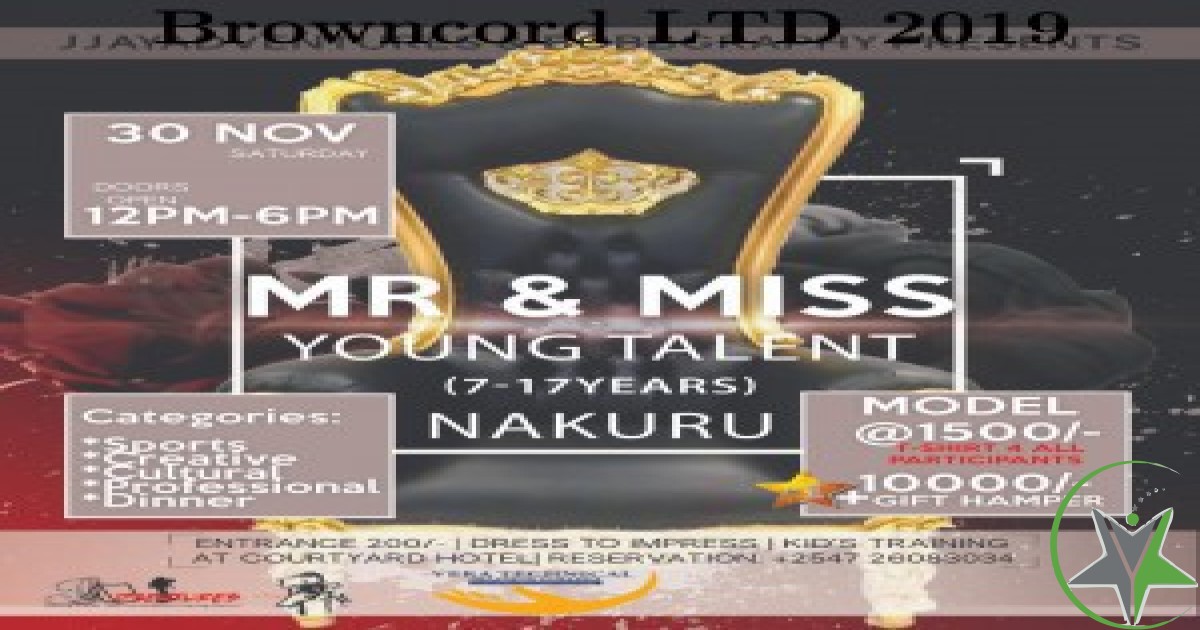 MR AND MISS YOUNG TALENT 2019 on 30th November 2019